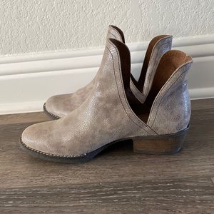 Gold Leopard Faux Leather Booties